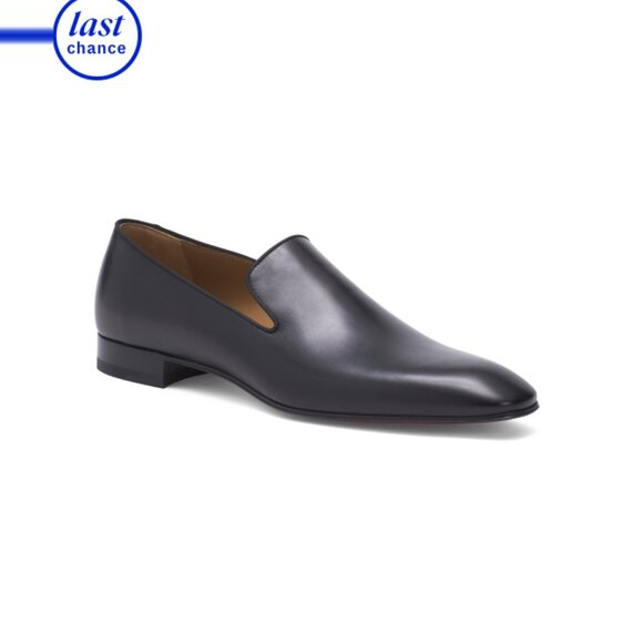 LOUBOUTIN Black Men's Made In Italy Leather Dandelion Loafers